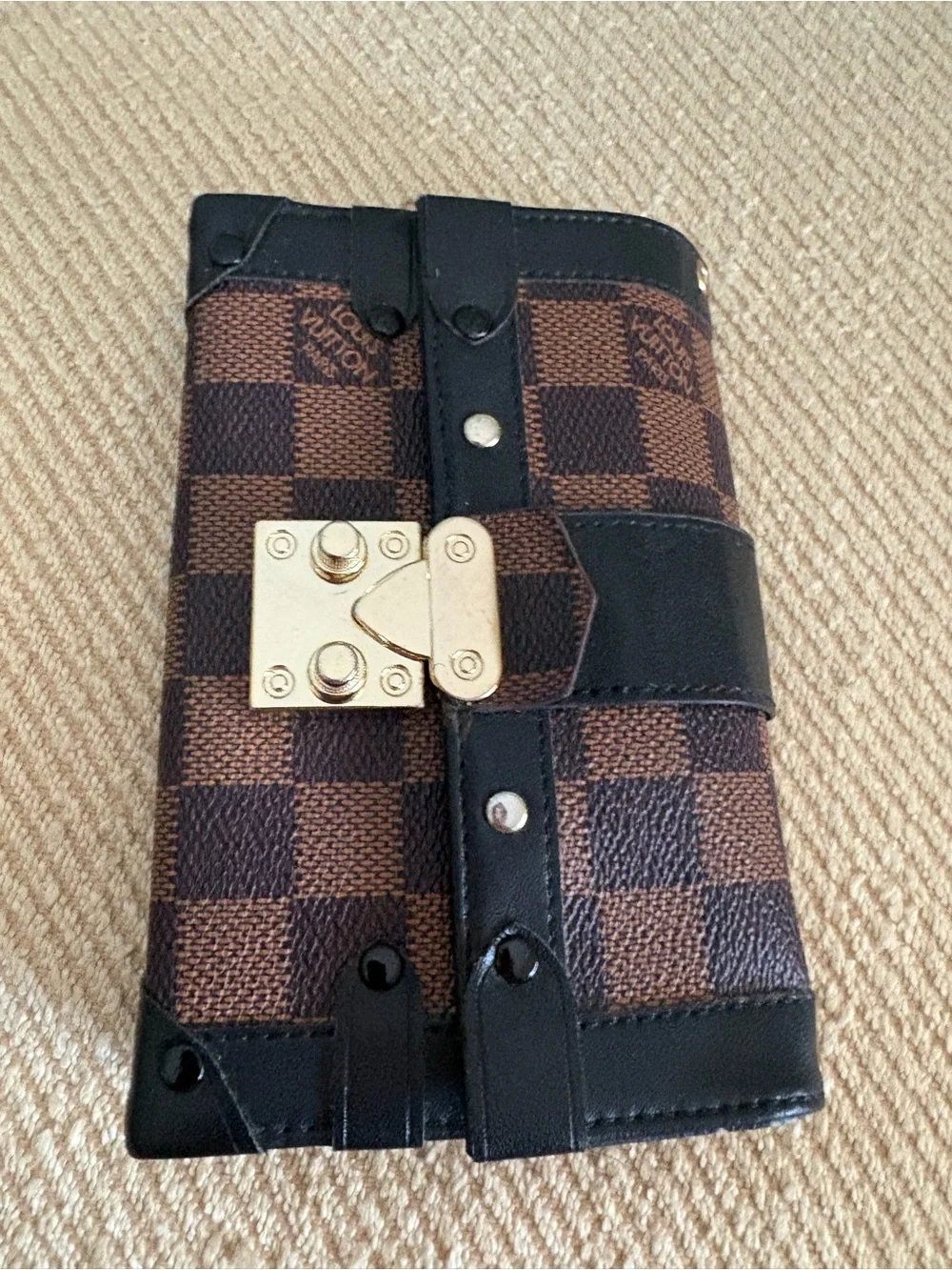 Brown & Black Phone Case Wallet